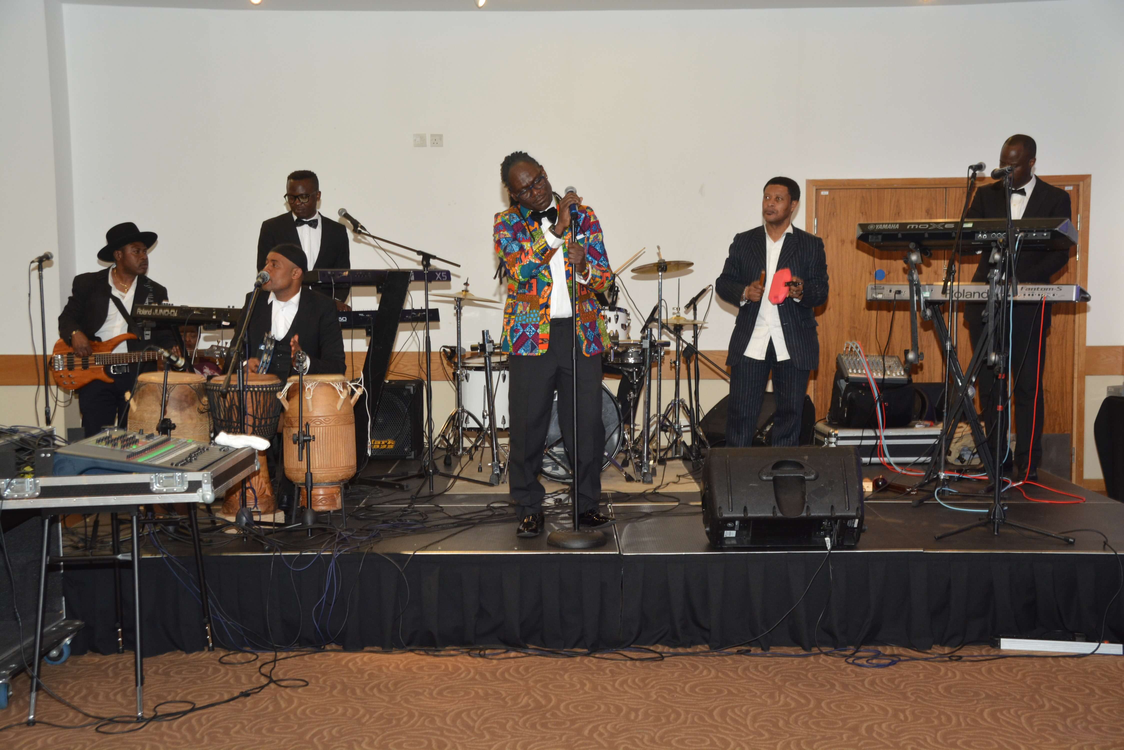 Band playing on stage